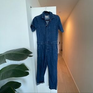 Everlane Denim Short Sleeve Jumpsuit XS